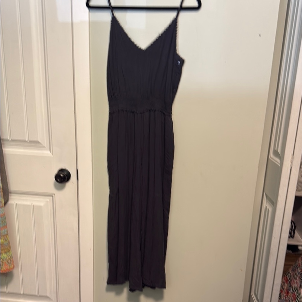 Wilfred Dark Navy Cropped Jumpsuit - thin straps - Small